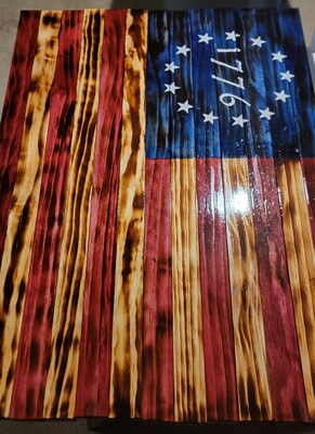 Usa flag | wood flag | wall decor | usa | rustic flag | vintage design | - image1